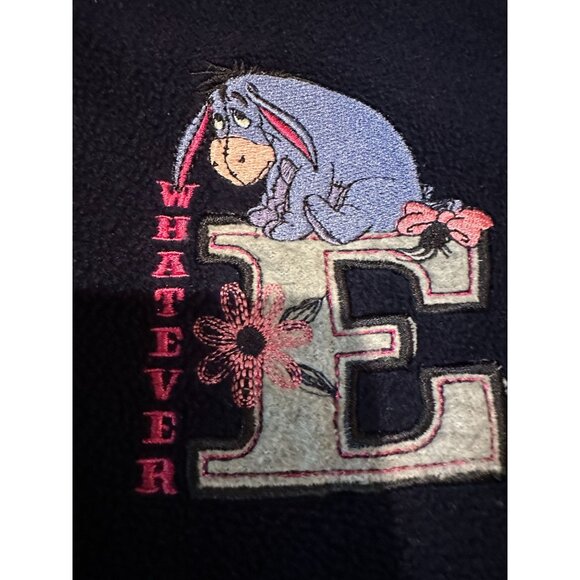 Vintage Disney Plus Pullover Fleece – Navy Blue Quarter Zip – Size 1X - Picture 4 of 8